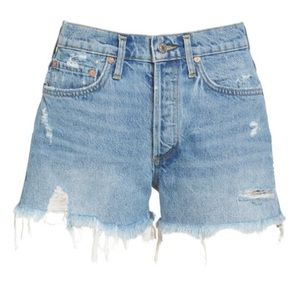 Agolde Parker distressed denim shorts